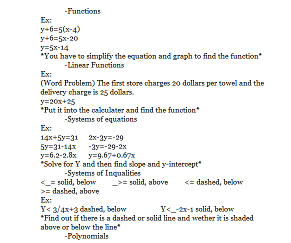 algebra stuff